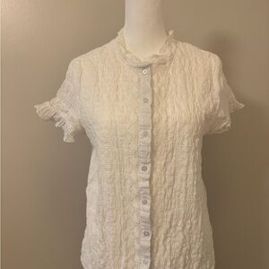 Baltic Born Ivory Textured Blouse